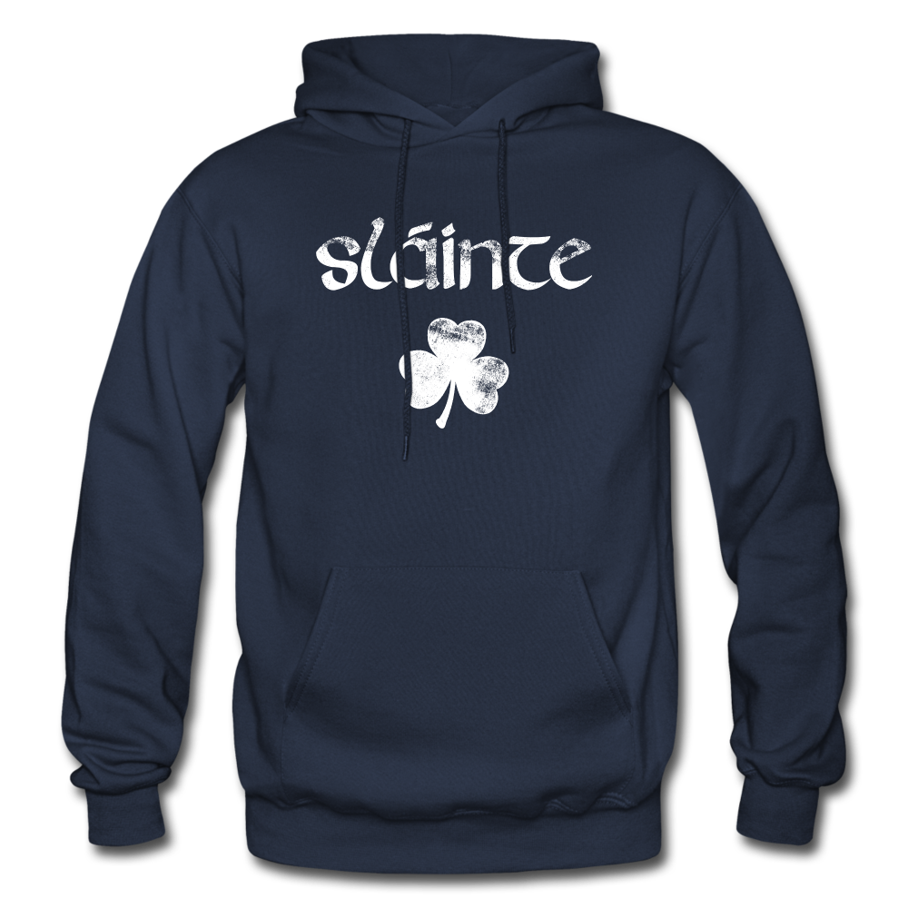 Slainte Shamrock Gildan Heavy Blend Adult Hoodie - navy