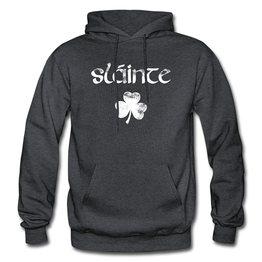 Slainte Shamrock Gildan Heavy Blend Adult Hoodie - charcoal grey