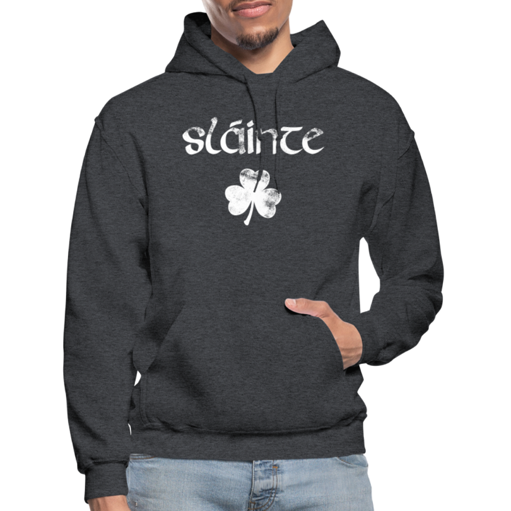 Slainte Shamrock Gildan Heavy Blend Adult Hoodie - charcoal grey