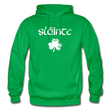 Slainte Shamrock Gildan Heavy Blend Adult Hoodie - kelly green