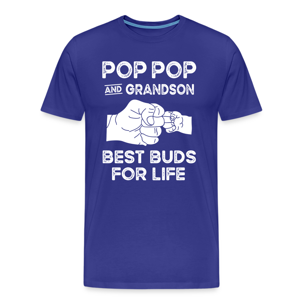 Pop Pop and Grandson Best Buds for Life Men's Premium T-Shirt - royal blue