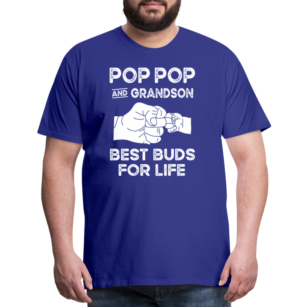 Pop Pop and Grandson Best Buds for Life Men's Premium T-Shirt - royal blue