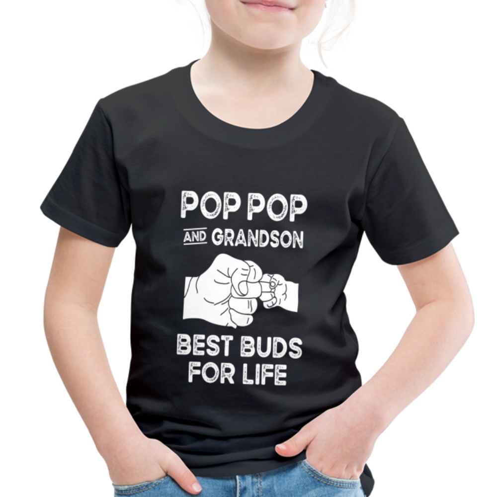 Pop Pop and Grandson Best Buds for Life Toddler Premium T-Shirt - black