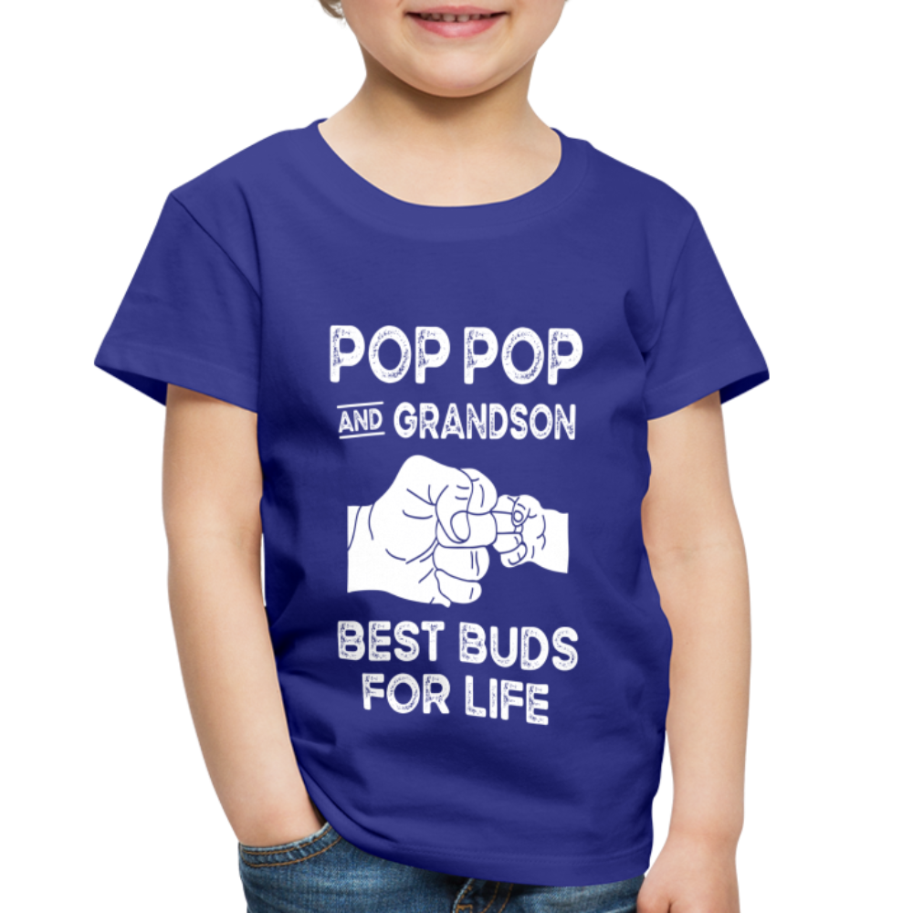 Pop Pop and Grandson Best Buds for Life Toddler Premium T-Shirt - royal blue