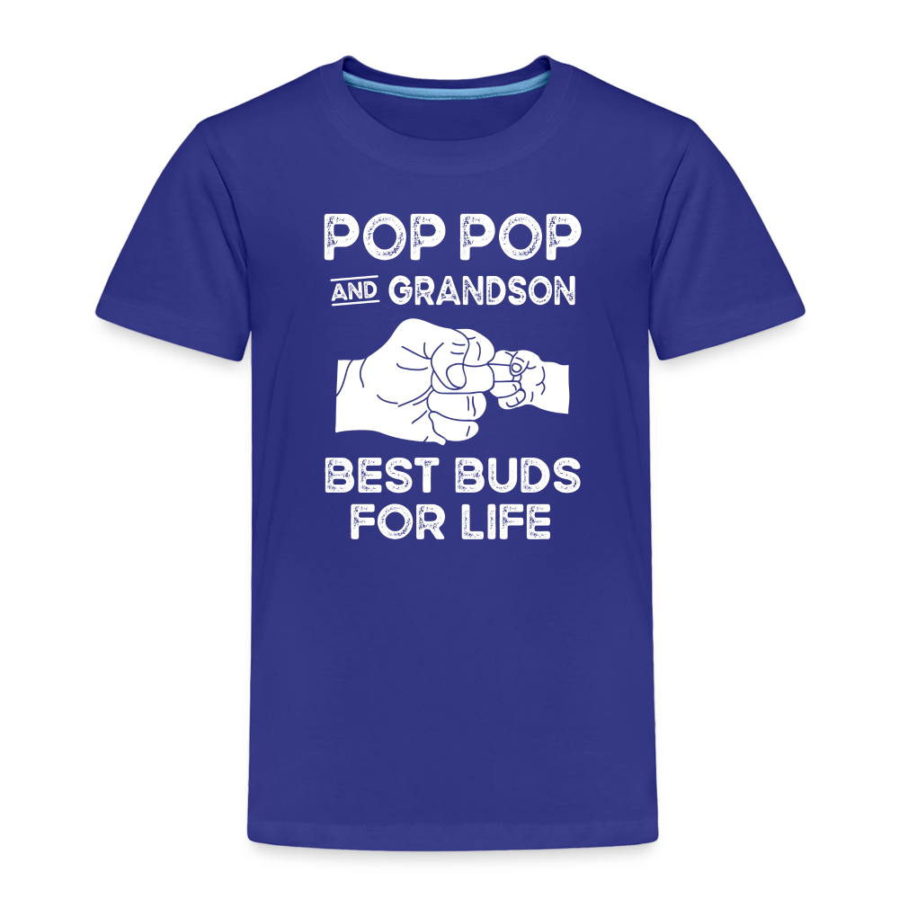Pop Pop and Grandson Best Buds for Life Toddler Premium T-Shirt - royal blue