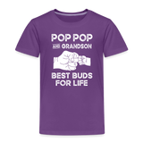 Pop Pop and Grandson Best Buds for Life Toddler Premium T-Shirt - purple