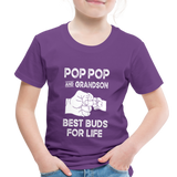 Pop Pop and Grandson Best Buds for Life Toddler Premium T-Shirt - purple