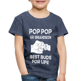 Pop Pop and Grandson Best Buds for Life Toddler Premium T-Shirt - heather blue