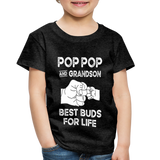 Pop Pop and Grandson Best Buds for Life Toddler Premium T-Shirt - charcoal grey
