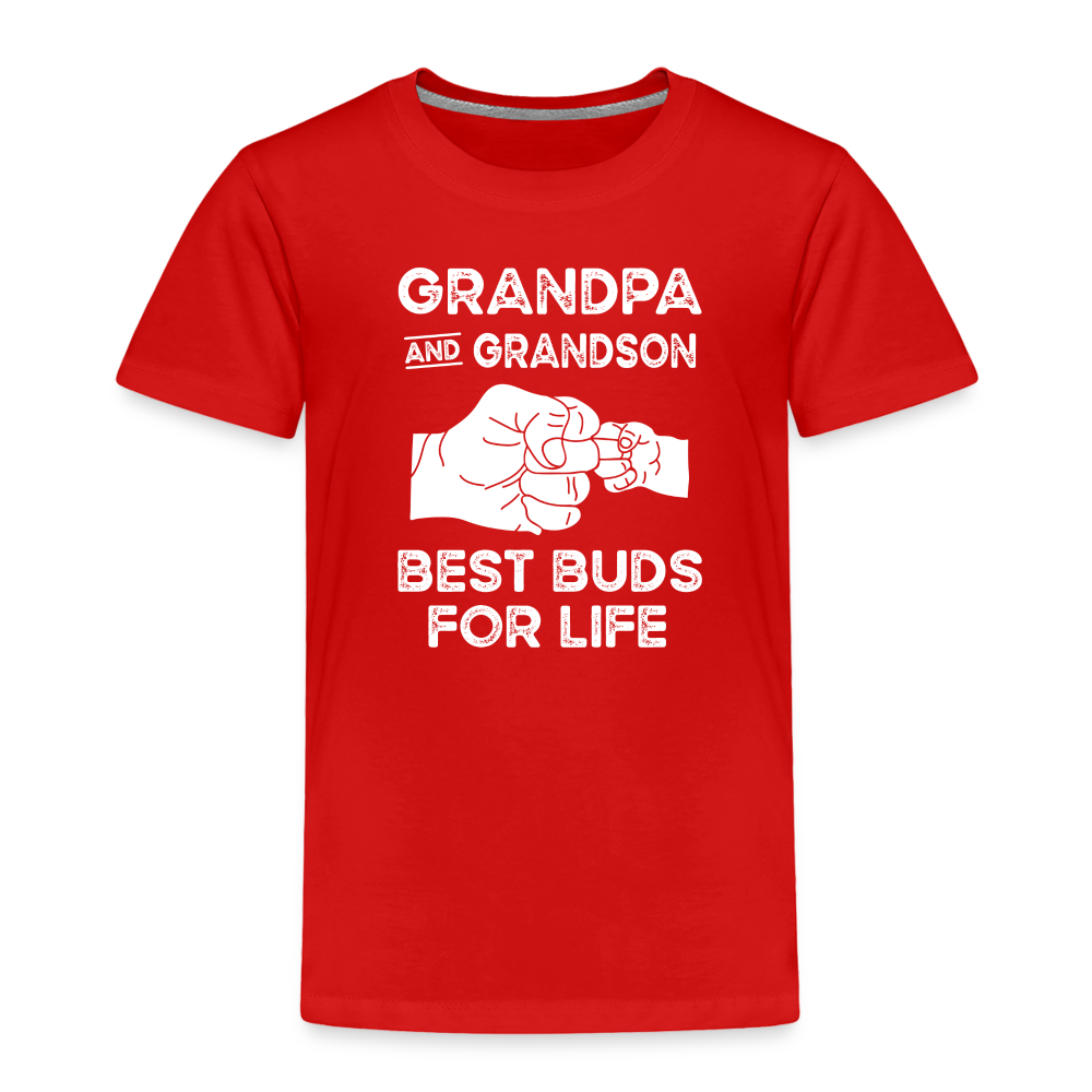 Grandpa and Grandson Best Buds for Life Toddler Premium T-Shirt - red