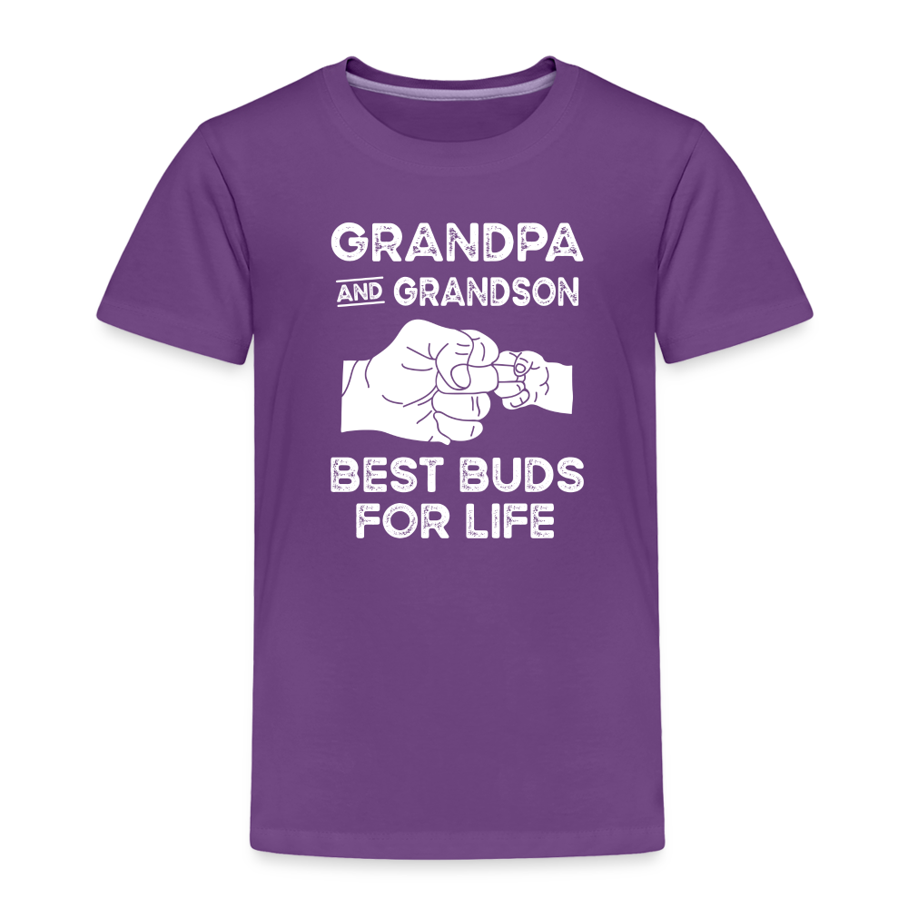 Grandpa and Grandson Best Buds for Life Toddler Premium T-Shirt - purple