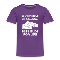 Grandpa and Grandson Best Buds for Life Toddler Premium T-Shirt - purple