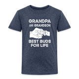Grandpa and Grandson Best Buds for Life Toddler Premium T-Shirt - heather blue