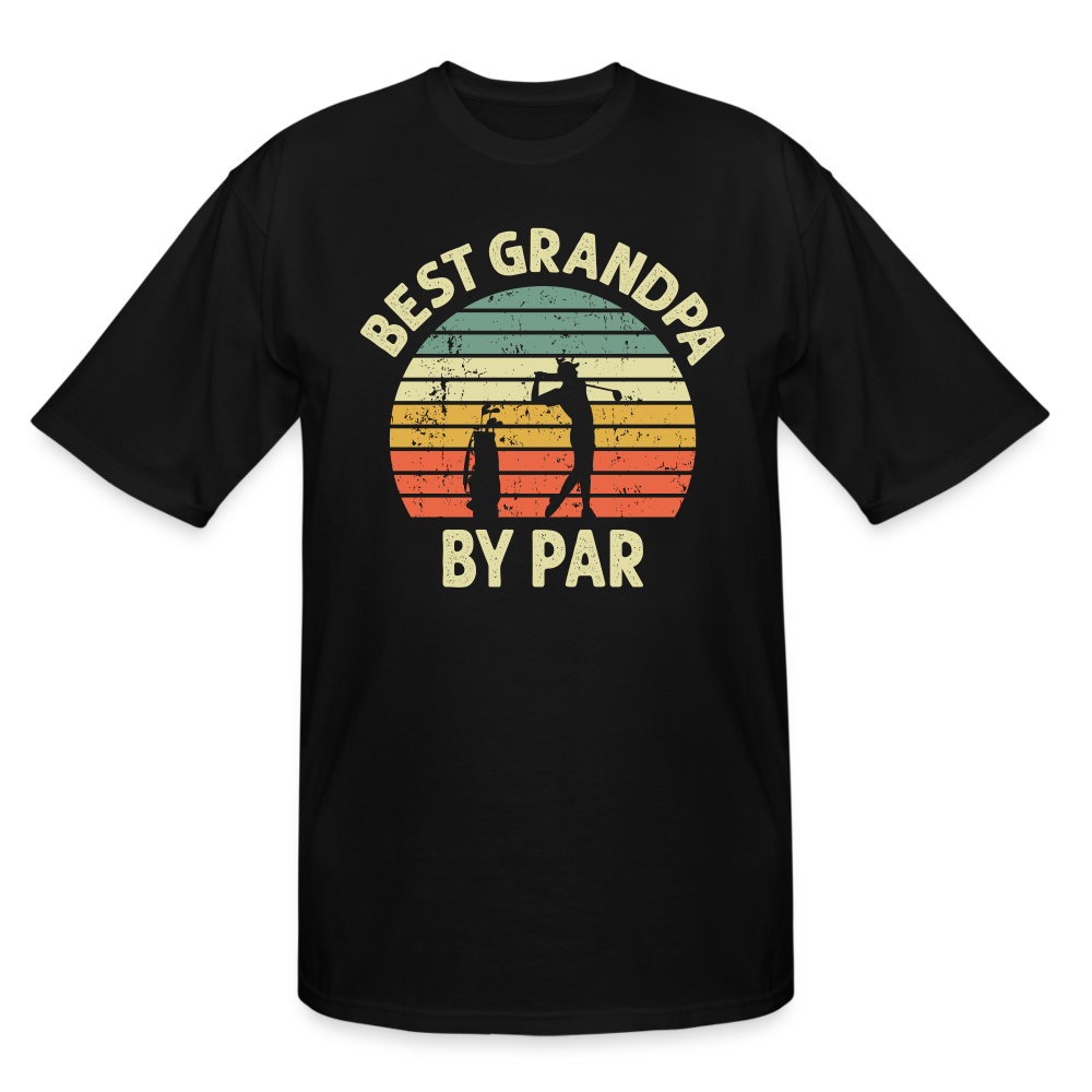 Best Grandpa By Par Men's Tall T-Shirt - black