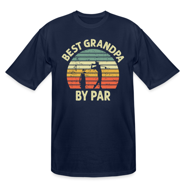 Best Grandpa By Par Men's Tall T-Shirt - navy