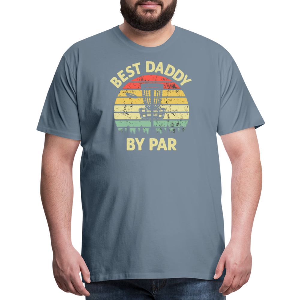Best Daddy By Par Disc Golf Men's Premium T-Shirt - steel blue