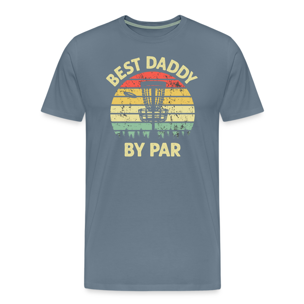 Best Daddy By Par Disc Golf Men's Premium T-Shirt - steel blue