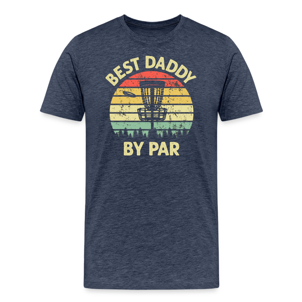 Best Daddy By Par Disc Golf Men's Premium T-Shirt - heather blue