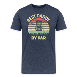Best Daddy By Par Disc Golf Men's Premium T-Shirt - heather blue