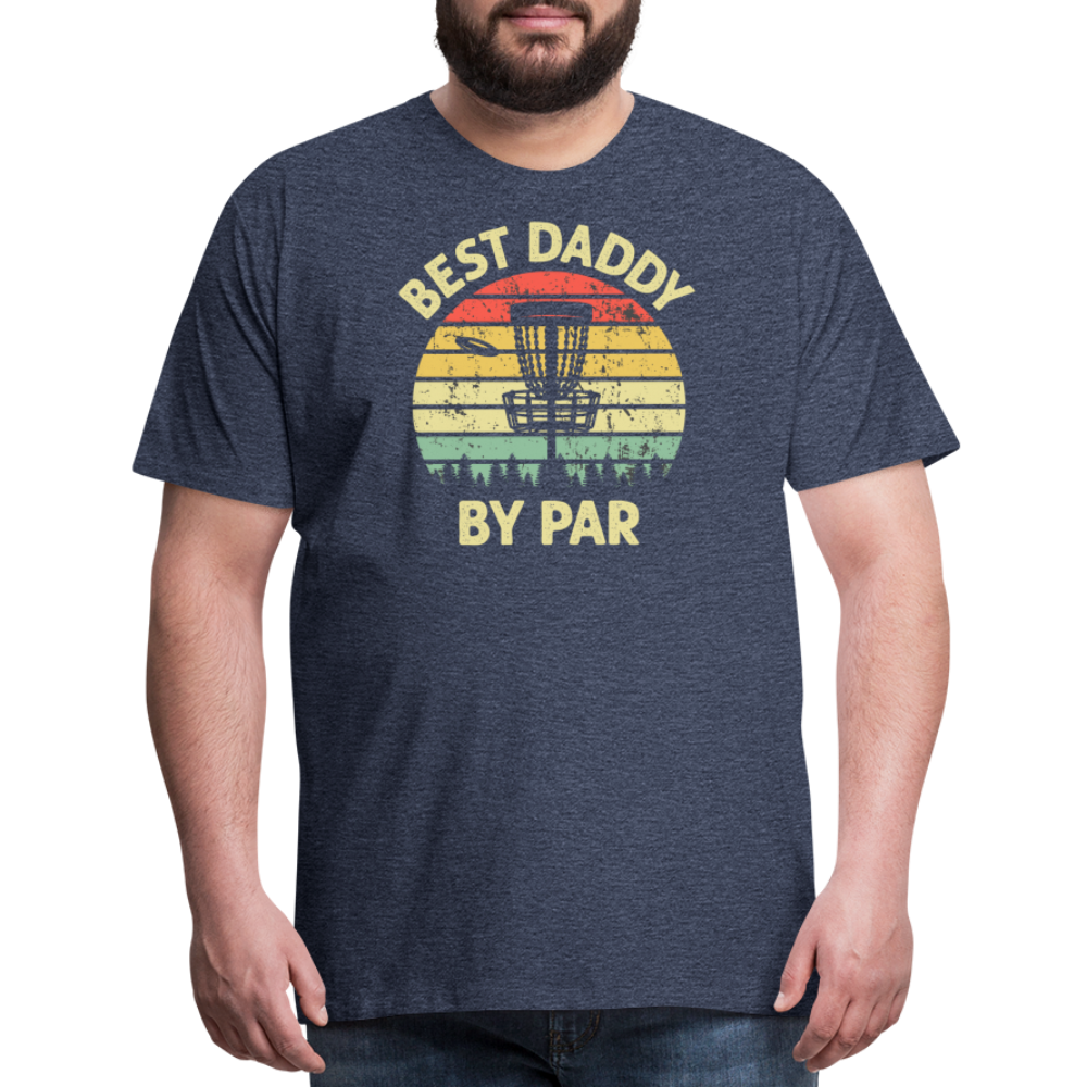 Best Daddy By Par Disc Golf Men's Premium T-Shirt - heather blue