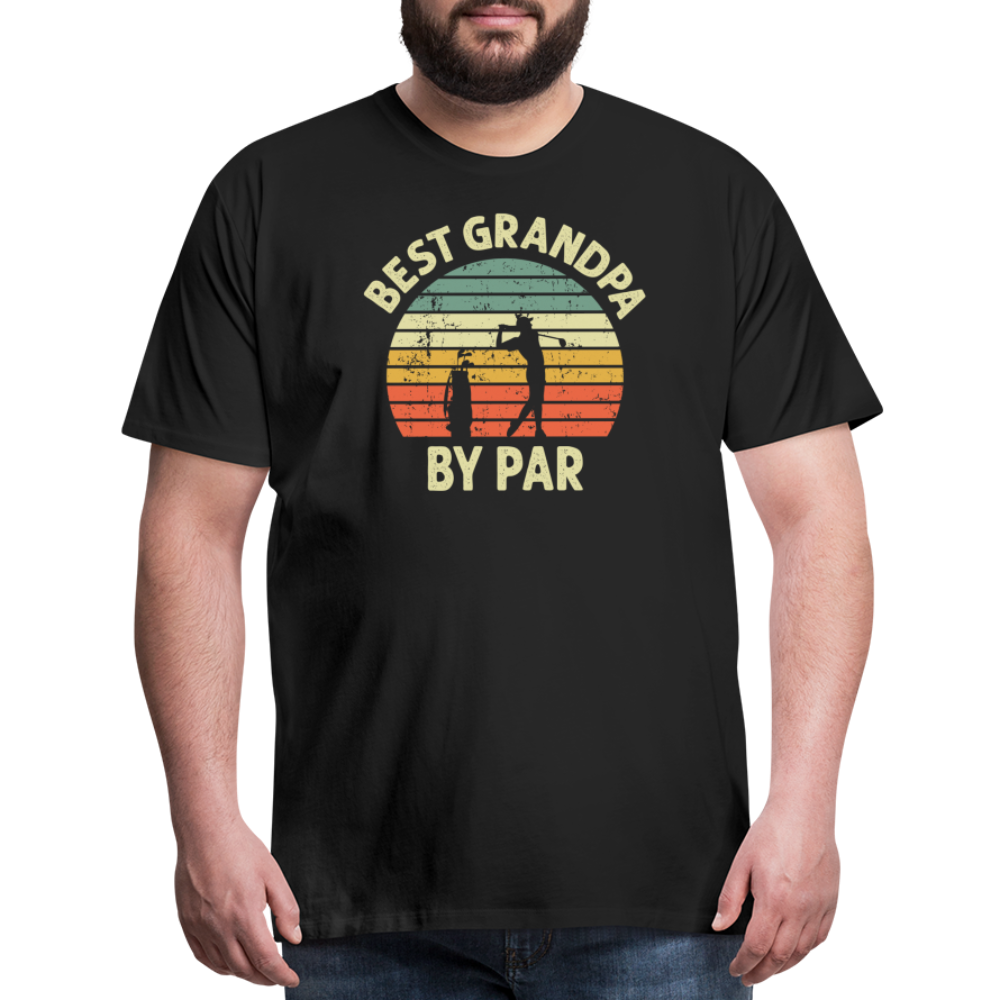 Best Grandpa By Par Men's Premium T-Shirt - black