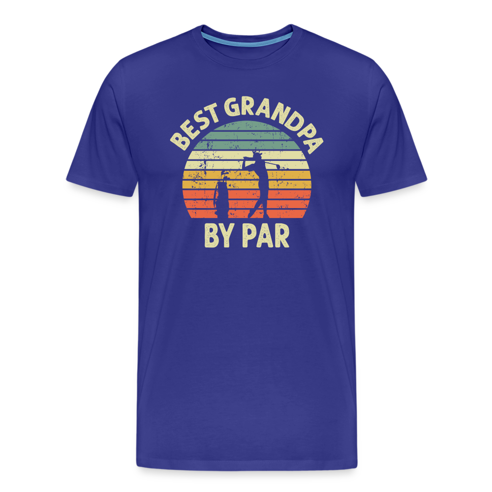 Best Grandpa By Par Men's Premium T-Shirt - royal blue