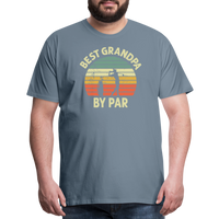 Best Grandpa By Par Men's Premium T-Shirt - steel blue