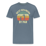 Best Grandpa By Par Men's Premium T-Shirt - steel blue