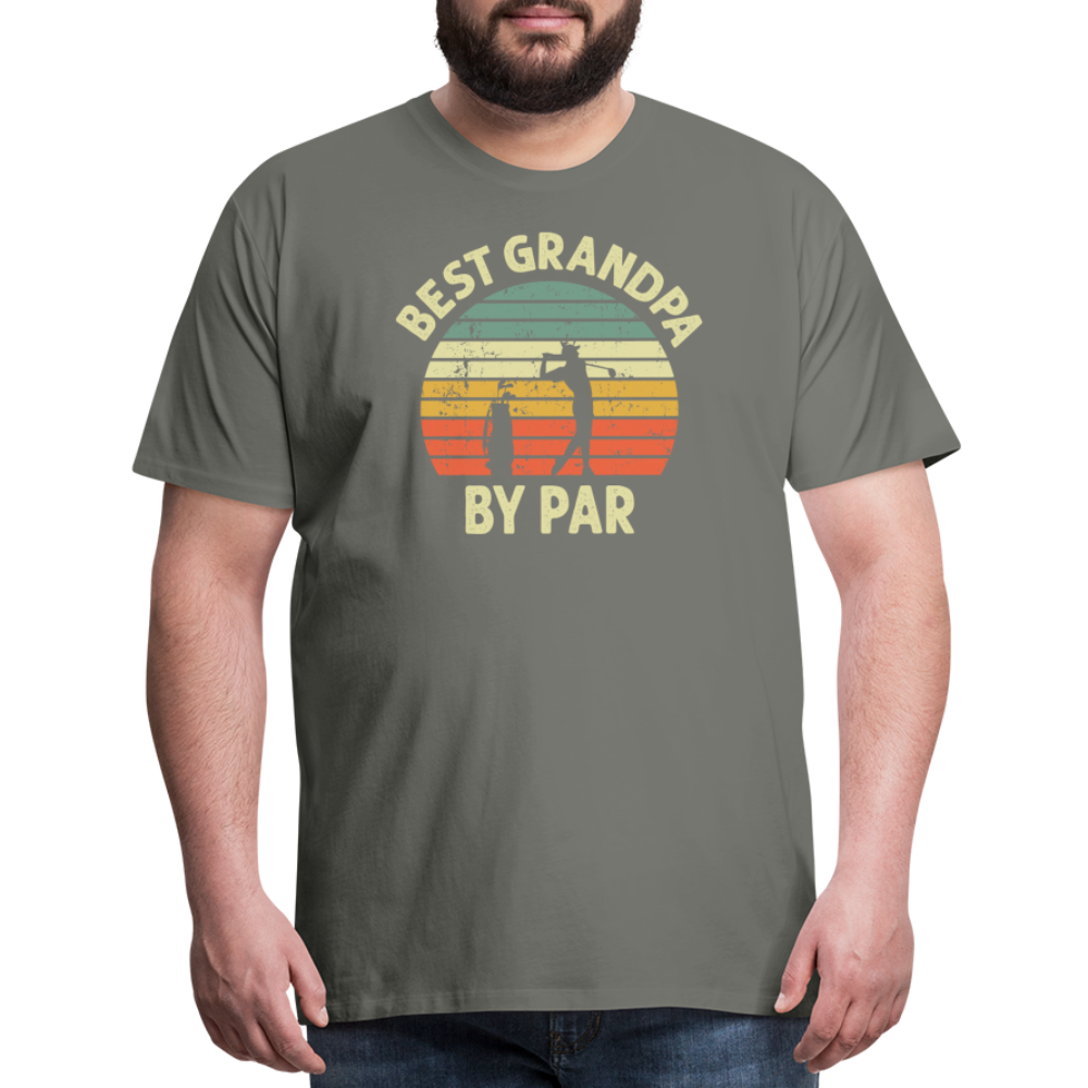 Best Grandpa By Par Men's Premium T-Shirt - asphalt gray