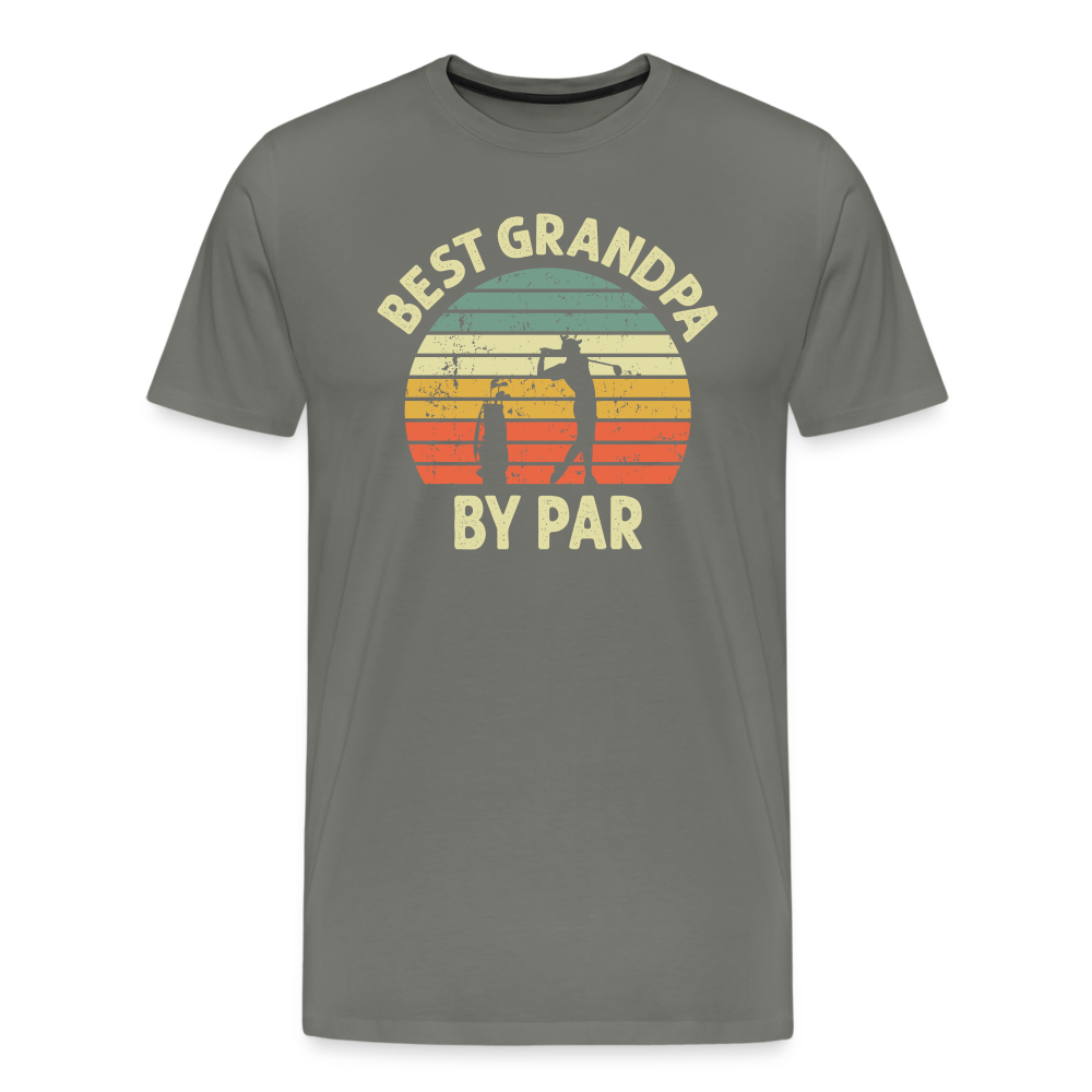 Best Grandpa By Par Men's Premium T-Shirt - asphalt gray