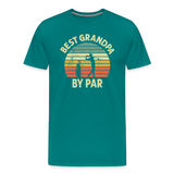 Best Grandpa By Par Men's Premium T-Shirt - teal