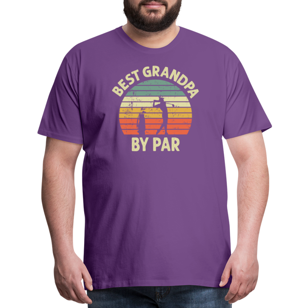 Best Grandpa By Par Men's Premium T-Shirt - purple