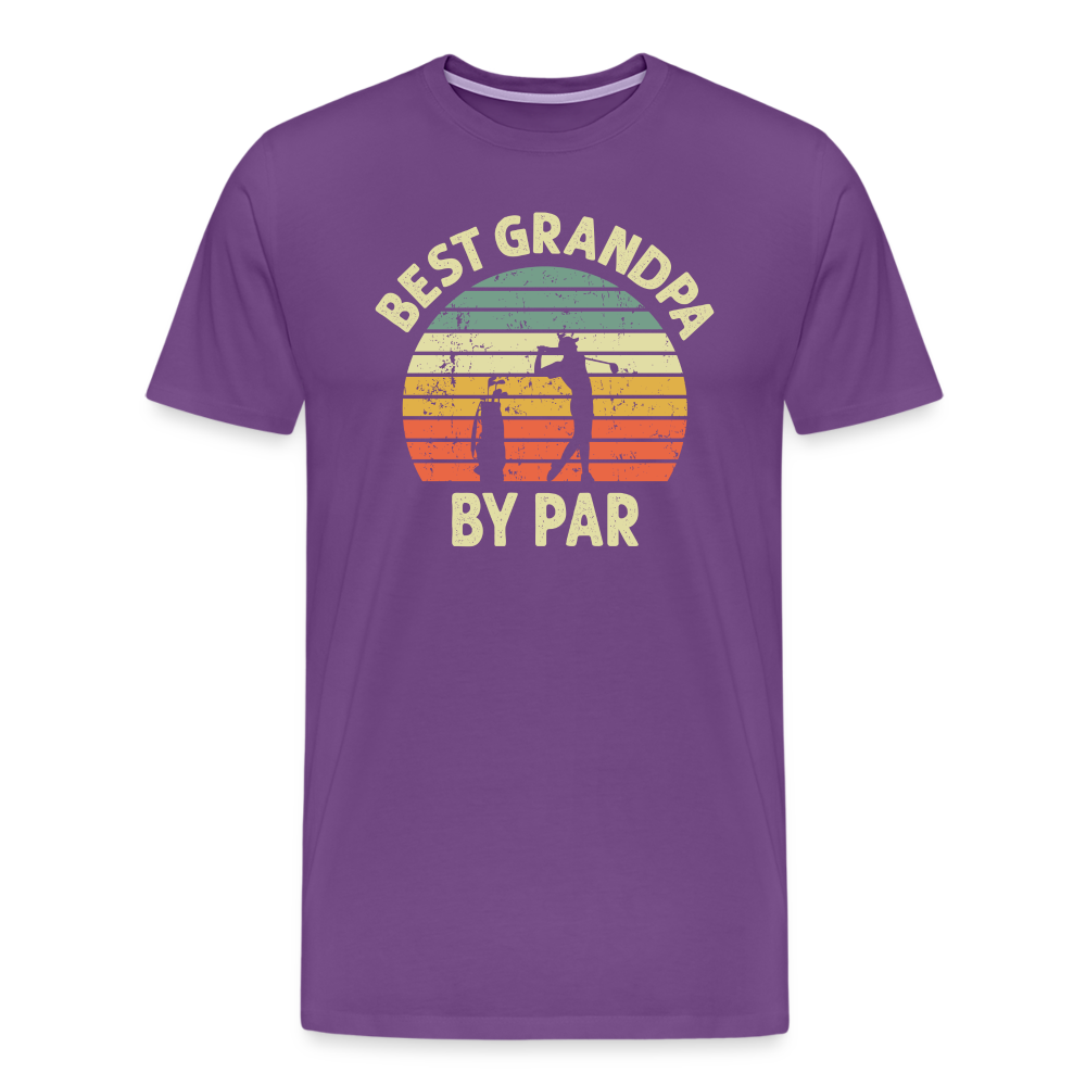 Best Grandpa By Par Men's Premium T-Shirt - purple