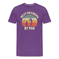Best Grandpa By Par Men's Premium T-Shirt - purple