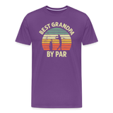 Best Grandpa By Par Men's Premium T-Shirt - purple