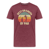 Best Grandpa By Par Men's Premium T-Shirt - heather burgundy
