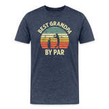Best Grandpa By Par Men's Premium T-Shirt - heather blue