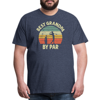 Best Grandpa By Par Men's Premium T-Shirt - heather blue