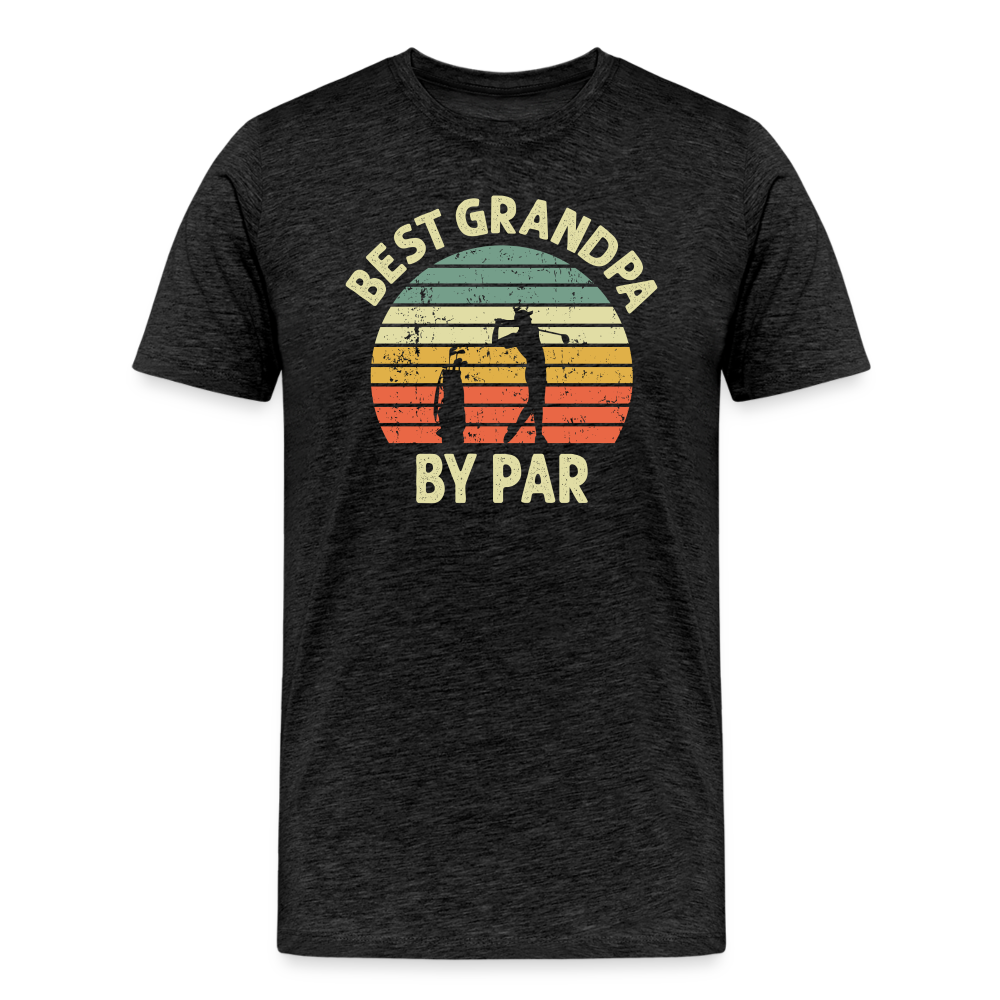 Best Grandpa By Par Men's Premium T-Shirt - charcoal grey