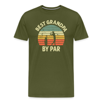 Best Grandpa By Par Men's Premium T-Shirt - olive green