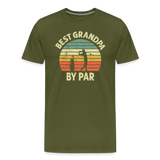 Best Grandpa By Par Men's Premium T-Shirt - olive green