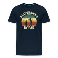 Best Grandpa By Par Men's Premium T-Shirt - deep navy
