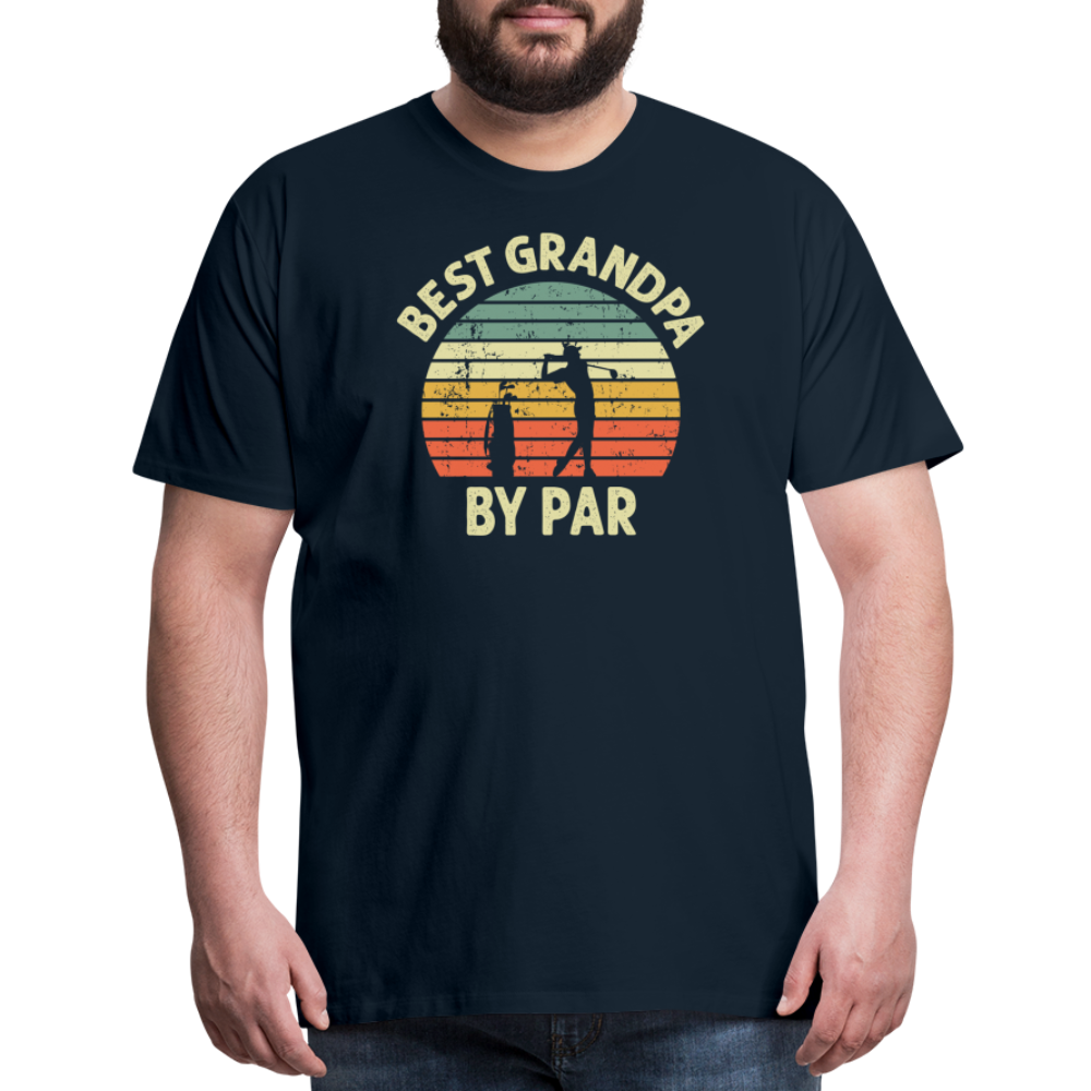 Best Grandpa By Par Men's Premium T-Shirt - deep navy