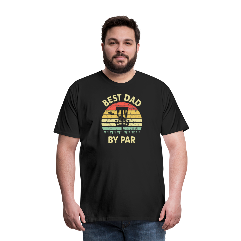 Best Dad By Par Disc Golf Men's Premium T-Shirt - black