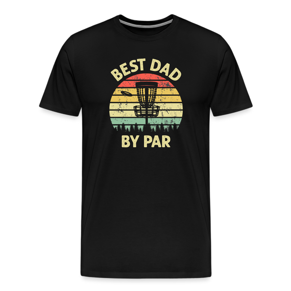 Best Dad By Par Disc Golf Men's Premium T-Shirt - black