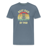 Best Dad By Par Disc Golf Men's Premium T-Shirt - steel blue