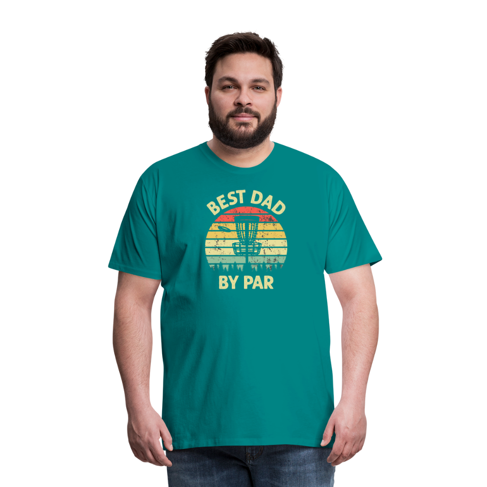 Best Dad By Par Disc Golf Men's Premium T-Shirt - teal
