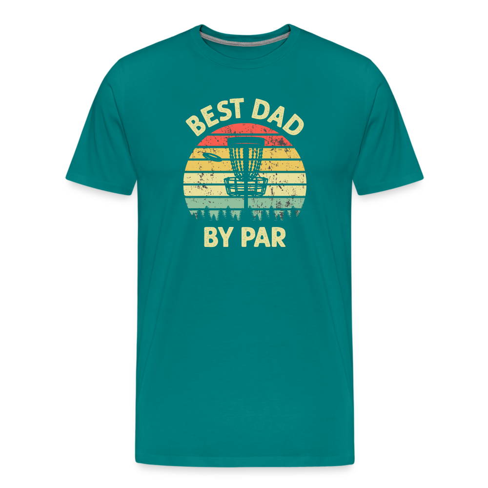Best Dad By Par Disc Golf Men's Premium T-Shirt - teal