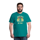 Best Dad By Par Disc Golf Men's Premium T-Shirt - teal