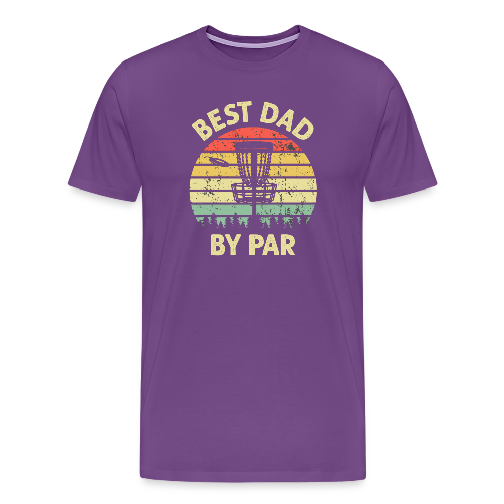 Best Dad By Par Disc Golf Men's Premium T-Shirt - purple